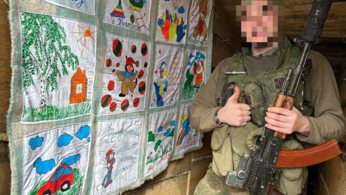 Махсус хәрби операция сугышчылары «Җиңү одеялы»н ясаган нәни әлмәтлеләргә мөрәҗәгать итте