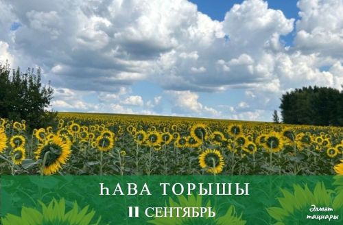 11 сентябрьгә һава торышы