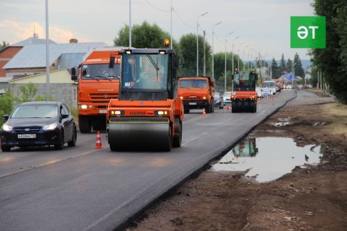 Әлмәт районында мөһим төбәк магистрален капиталь ремонтлауның яңа этабына керештеләр