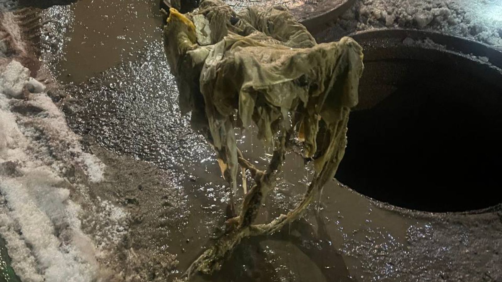«Әлмәт-Водоканал» хезмәткәрләре Зарипов урамы, 41 адресы буенча урнашкан коены чистарттылар