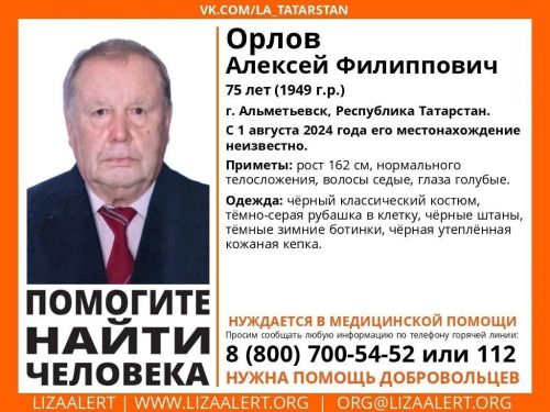 Югалган әлмәтлене эзлиләр