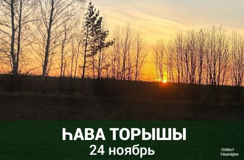 24 ноябрьгә һава торышы